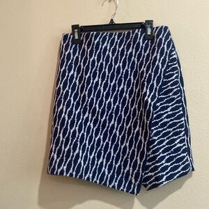 Work skirt with fold over on side